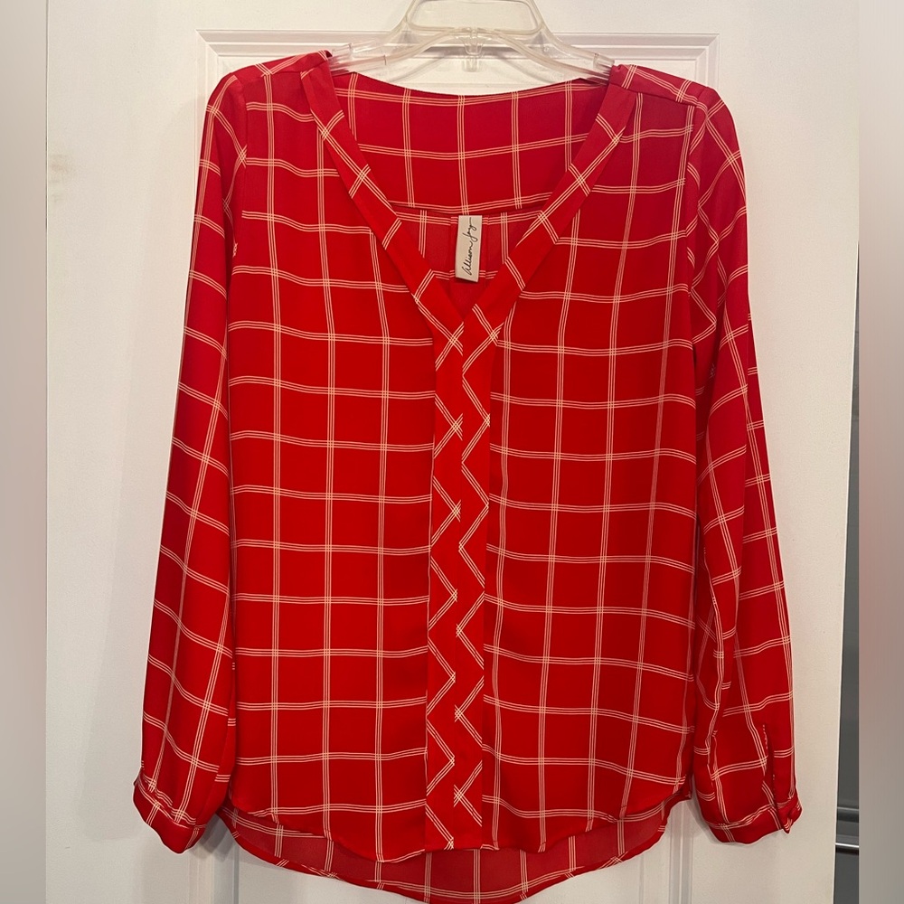 Red blouse